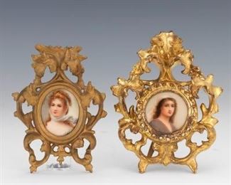 Two Miniature Porcelain Plaques