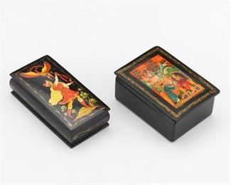 Two Russian Lacquer Boxes