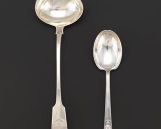 Two Sterling Serving Spoons