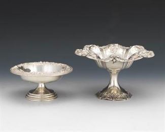 Two Sterling Silver footed Compotes