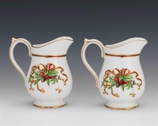 Two Tiffany Holiday 30 Oz. Pitchers