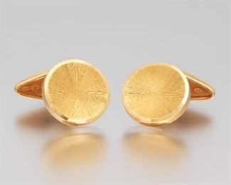 Unoaerre Italian Gold Cufflinks 