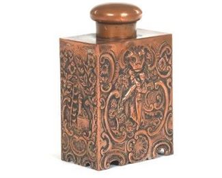 Victorian Mix Metals Rococo Style Tea Caddy 