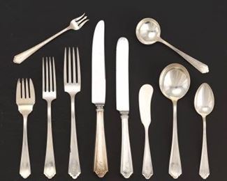 Watson Sterling Silver Flatware Service John Alden Pattern