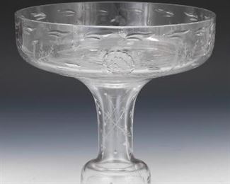 William Yeoward Large TwoPart Aquatic Crystal Centrepiece Vase 