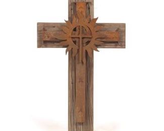 Wood and Metal Cross