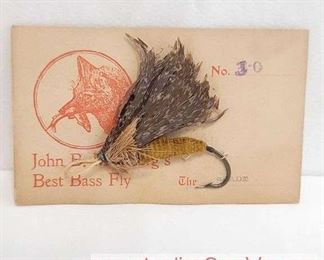 ANTIQUE FISHING FLY John B. MacHarg's Best Bass Fly No. 3-0 The Reade