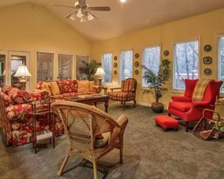 One of the many impeccably decorated rooms - all items in this one are for sale