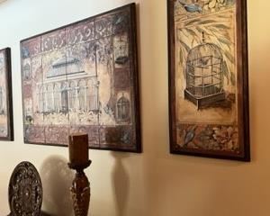 Triple sectioned wall art