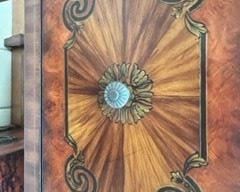 Detail on drawer of entry side table. 