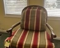 Wesley Hall Bergere wide armchair, upholstered arms