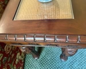 Side detail of sofa table