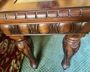 Side detail of sofa table