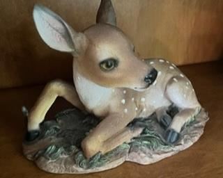 Ceramic deer statuette