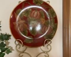 Decorative plate with wall hanger