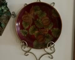 Decorative plate with wall hanger