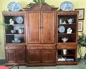 4-piece entertainment center 103"W x 21"D x 87-1/2"H