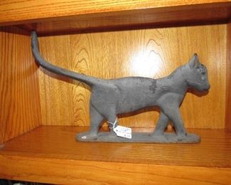 Antique cast iron cat boot scraper