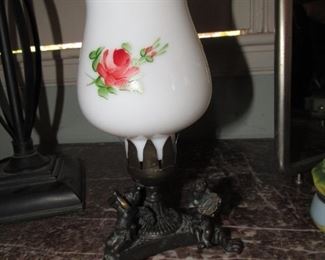 Bronze cherub lamp