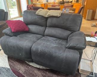 . . . a nice charcoal grey double recliner!