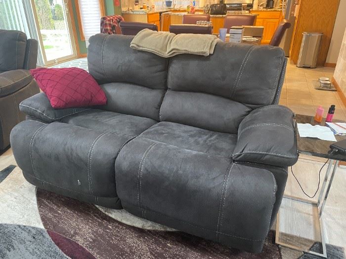 . . . a nice charcoal grey double recliner!