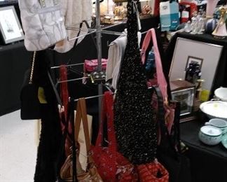 Purses and hand bags.