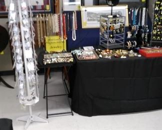 Some of the costume jewelry, great assortment of Midcentury jewelry.