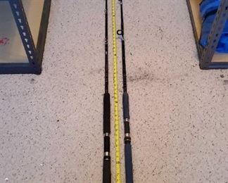 Lot Of 2 Vintage Fiberglass Conventional Tackle Rods