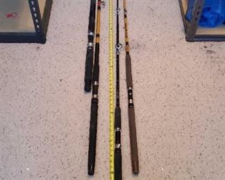 Lot Of 4 Conventional Big Game Fishing Rods