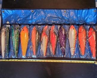 Lure Roll 13 Big Game Saltwater LuresJigs Vintage Rapala Magnum And More
