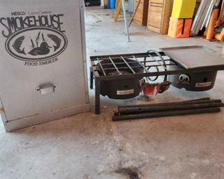Outdoor smoker and portable stove