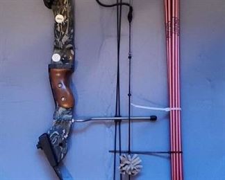 PSE Bandit Right Hand Compound Bow With Easton Eagle Aluminum Arrows