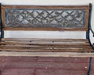 Wrought Iron Wooden Benchs