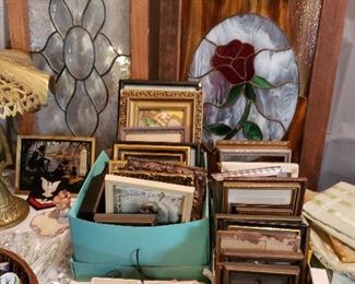 Stain Glass and Small Framed Pics - All era's