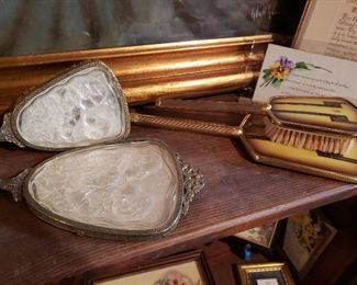 Art Deco Vanity Mirrors & Brushes