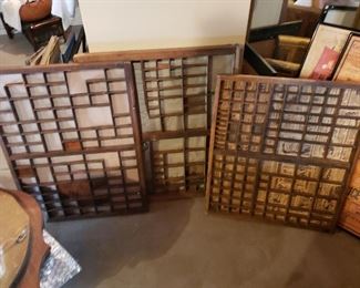 Antique Print Trays-Shadow Box