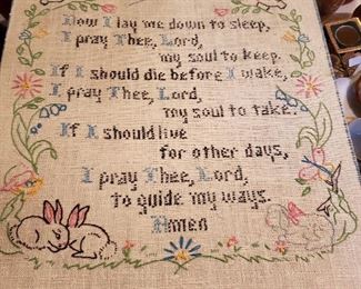 Now I lay me down to sleep- Cross stitch