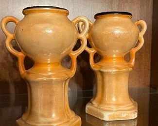 Antique luster ware vases