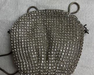 Vintage rhinestone bag in silver