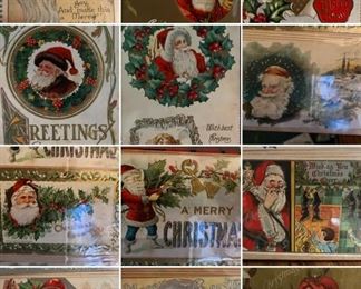 Perfectly preserved Victorian Holiday post cards!  Dozens!