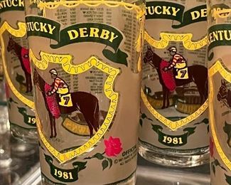 Set of Eight Kentucky Derby Official Mint Julep Glasses