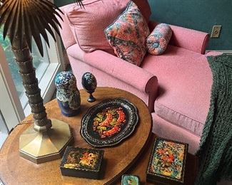 Nesting table and Russian treasures
