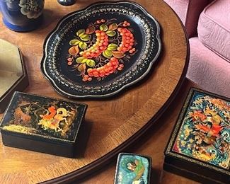 Hand painted Russian boxes 