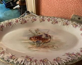 Oval fish service plate 