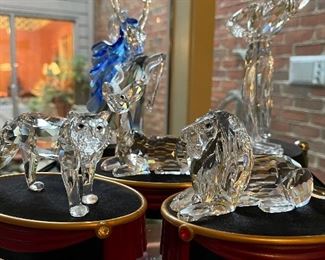 Limited edition Swarovski crystal circus animals…Lion retail $600, Lioness $475 and1995 Antelope is $700