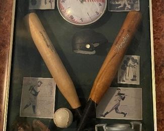 Commemorative framed baseball miniatures