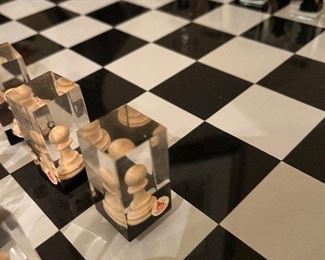 Art Deco acrylic chess set