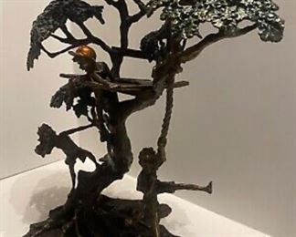 MARK HOPKINS BRONZE 'TREEHOUSE'…rare sculpture…famous artist!