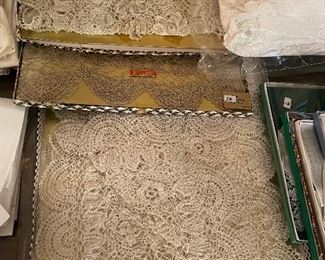 Antique lace tablecloths