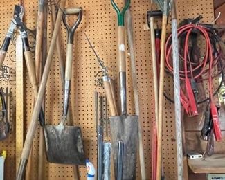 Misc. garden tools, and garage items